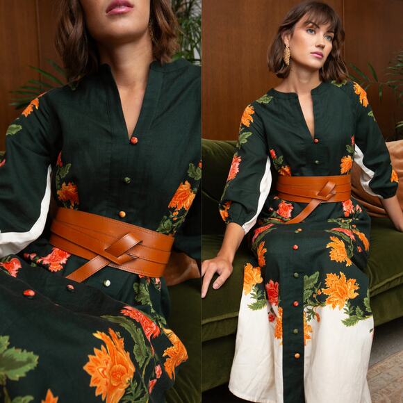 Anna Cate Iris Maxi Dress Hunter Bloom - Picture 1 of 10